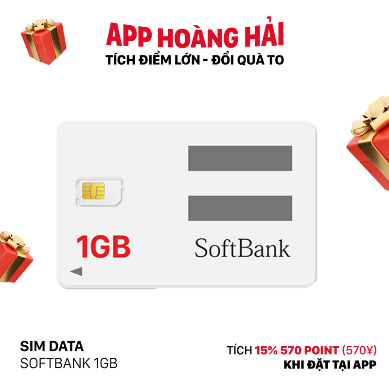 Sim Data Softbank 1GB - Bán Đứt