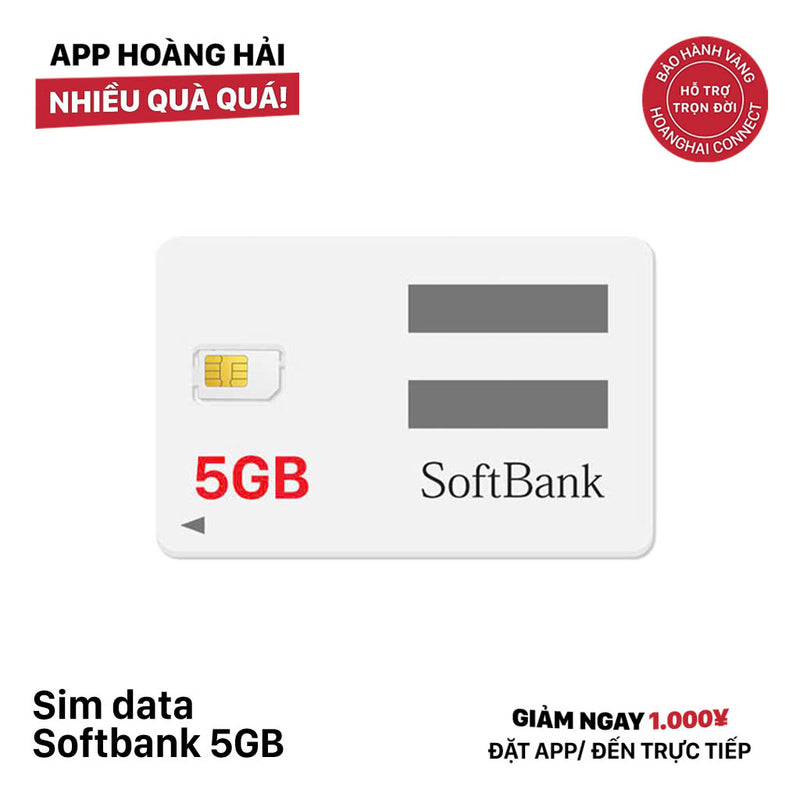 Sim Data Softbank 5GB - Bán Đứt