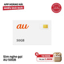 Sim nghe gọi AU không giới hạn I Data 50GB Cước 3980¥ - Tặng tai nghe không dây