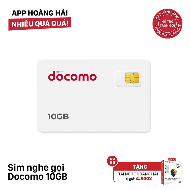 Sim nghe gọi Docomo 10GB I 12 Tháng (04/2026)