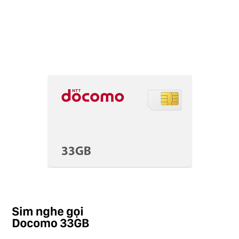 Sim nghe gọi Docomo 33GB I 12 Tháng (04/2026)