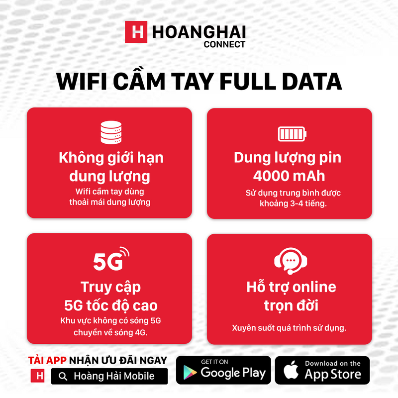 Wifi cầm tay Full dung lượng cước 4800¥
