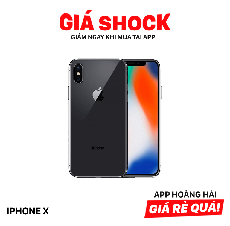 iPhone X 64GB Đen  97% pin 100% Máy đã trả hết tiền mạng dùng như Quốc tế Apple (Đã thay pin - Xước viền) - HH9573