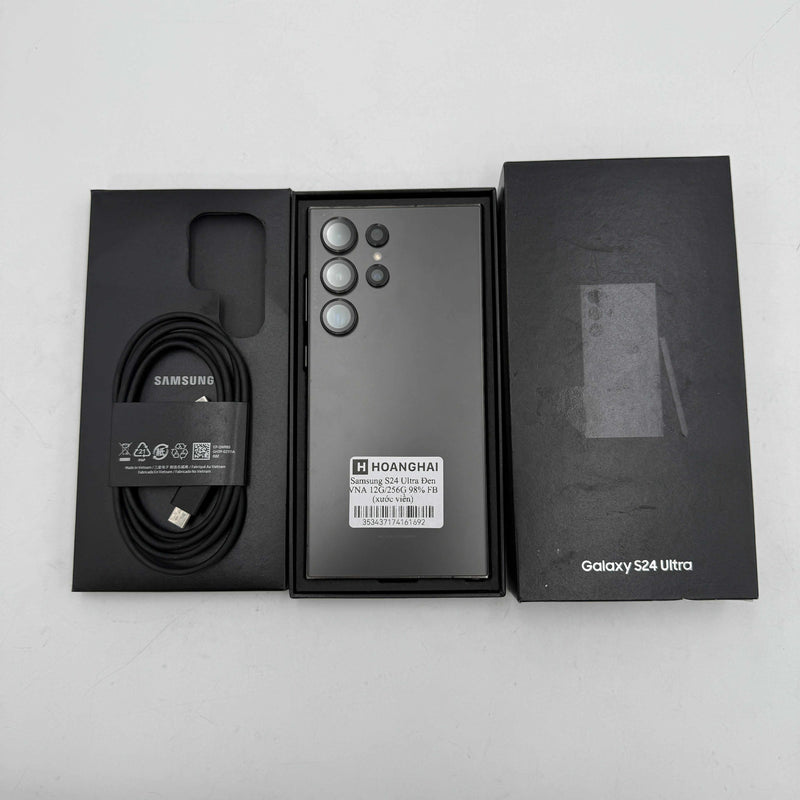 Samsung Galaxy S24 Ultra Đen 12GB/256GB 98% Fullbox (Bản VN/A - xước viền)