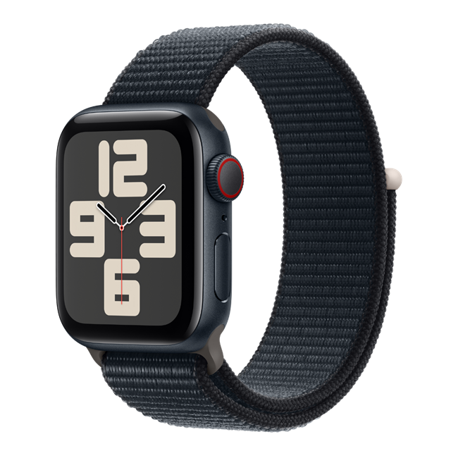 Apple Watch SE2 44mm 4G + GPS 99,9% Midnight Aluminum Case with Midnight Sport Loop