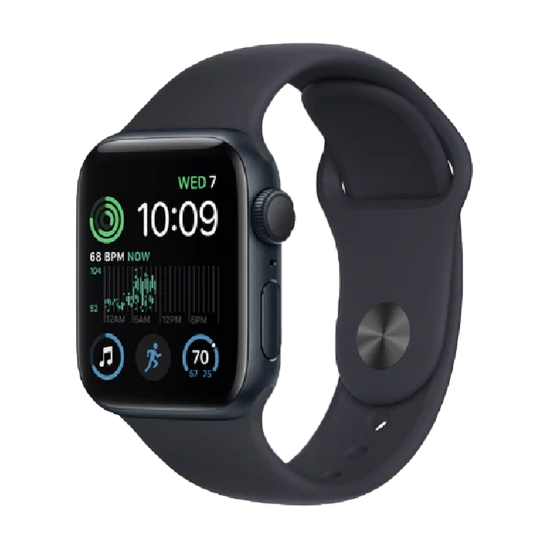 Apple Watch SE2 44mm 4G + GPS Nguyên hộp Vỏ nhôm màu đen/ Dây Thể thao màu đen từ AU