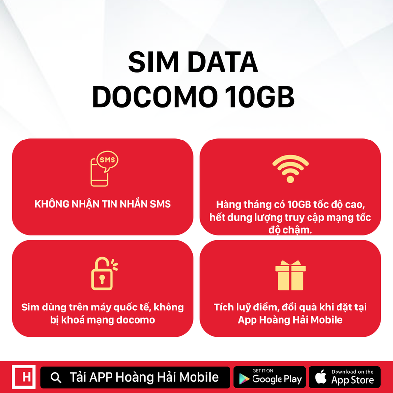 Sim Data Docomo 10GB - Bán Đứt