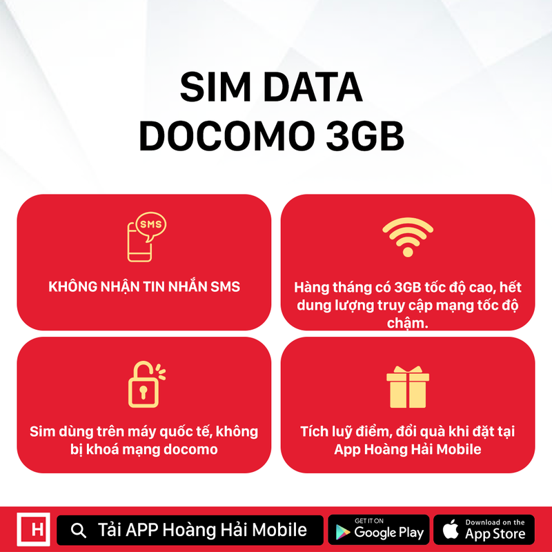 Sim Data Docomo 3GB - Bán Đứt