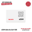 eSIM data du lịch 1GB/ 1 Ngày