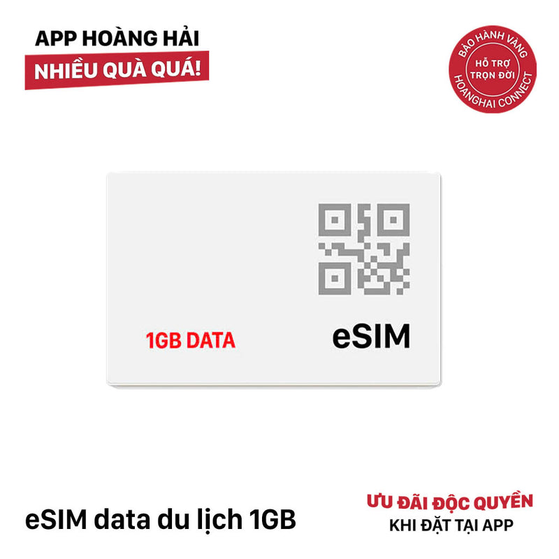 eSIM data du lịch 1GB/ 1 Ngày
