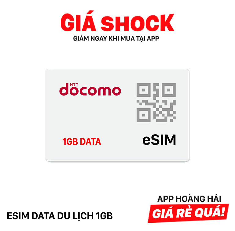 eSIM data du lịch 1GB/ 1 Ngày