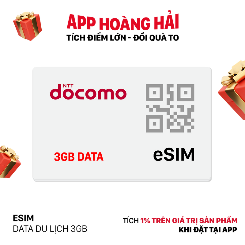 eSIM data du lịch 3GB/ 1 Ngày