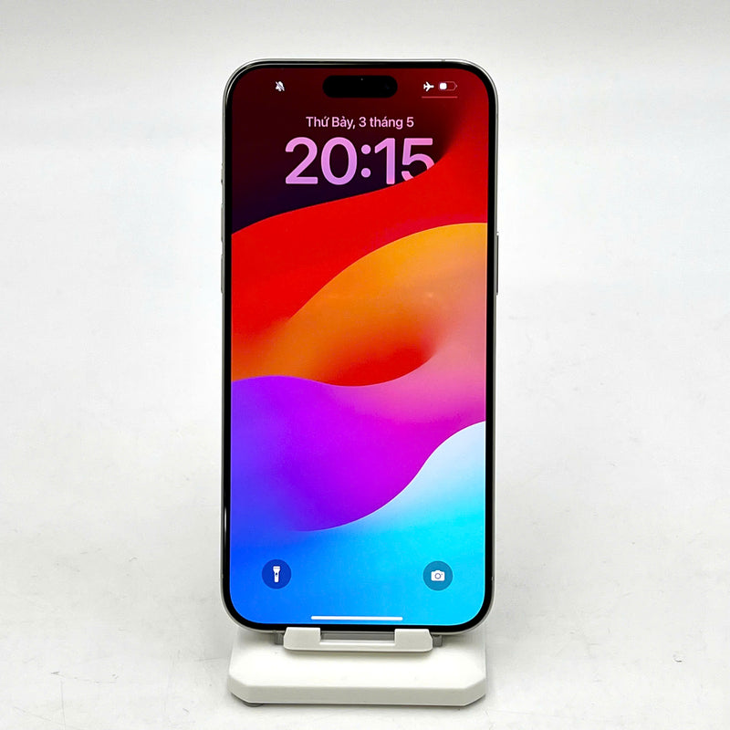 iPhone 15 Pro Max 256GB Trắng 98% pin 100% Quốc tế từ AU (Không dùng sim AU- Màn xước ) - HH3101