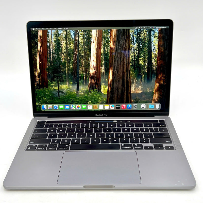 MacBook Pro 2020 13.3in Xám Apple M1 / RAM 16GB/ SSD 512GB 98% pin 90% sạc 94 lần BPTA