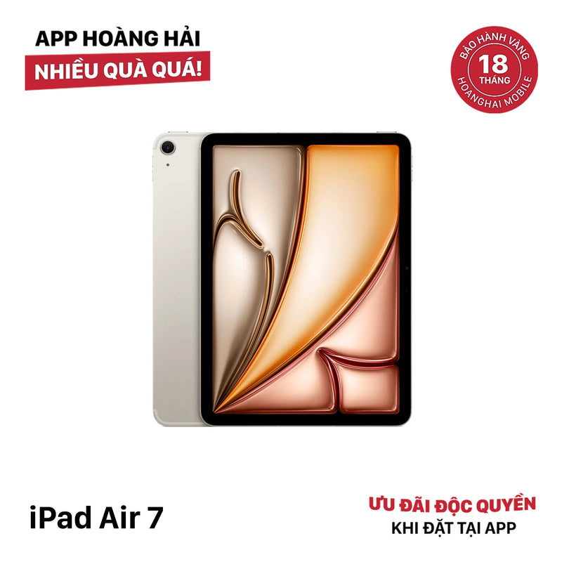 Ipad Air 7 11" 256GB Trắng Wifi 100% Fullbox