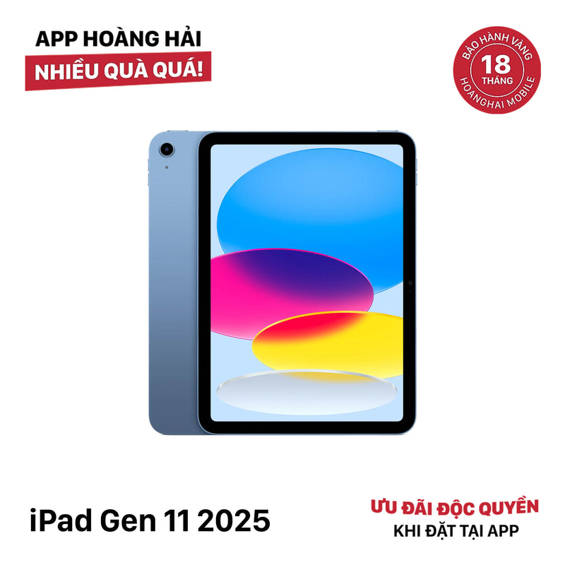 iPad Gen 11 2025 128GB Xanh Dương 5G + Wifi Quốc tế từ SB