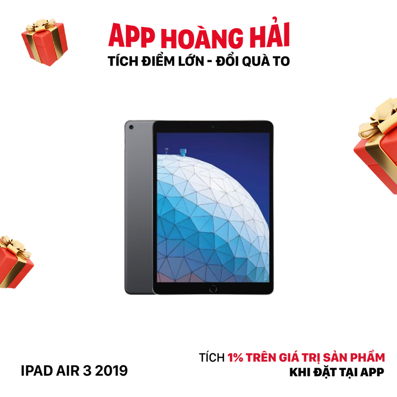 iPad Air 3 2019 10.5in 64GB Xám Wifi 98% pin 100% (Đã thay pin - màn đốm trắng)