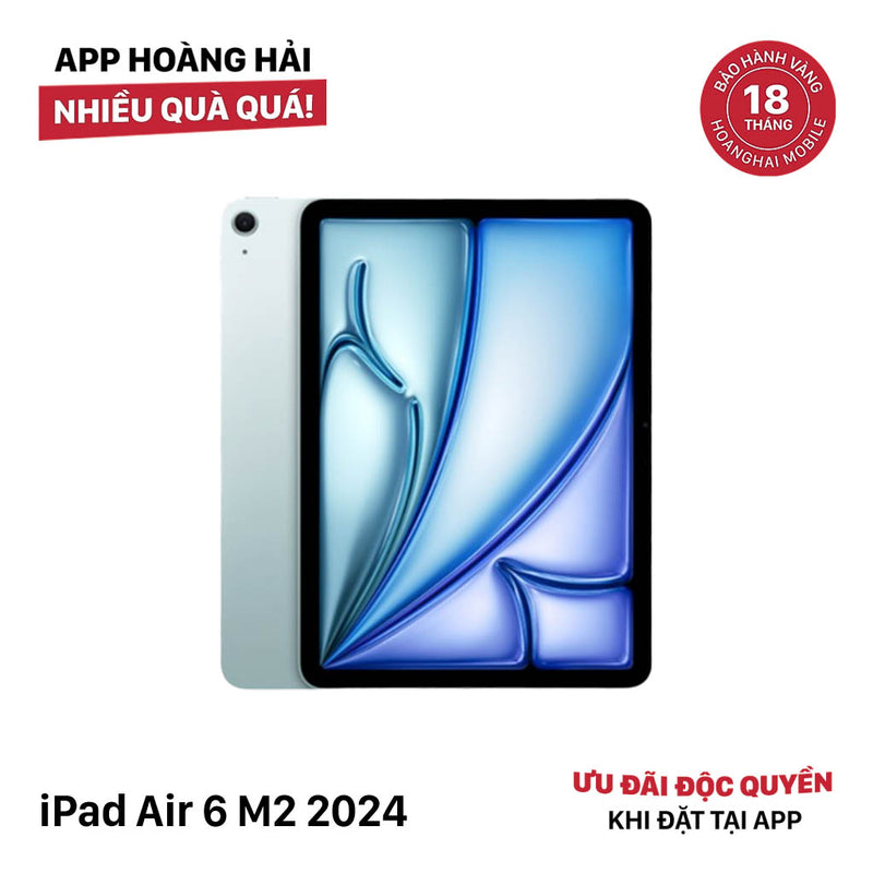 iPad Air 6 2024 M2 11in 128GB Xanh Dương 5G + Wifi 99% pin 100% Từ SB - HH5030