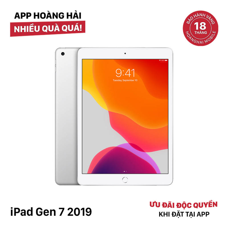 Ipad Gen 7 10.2in 32GB Bạc 4G + Wifi 98% pin 100% ( Đã thay pin)