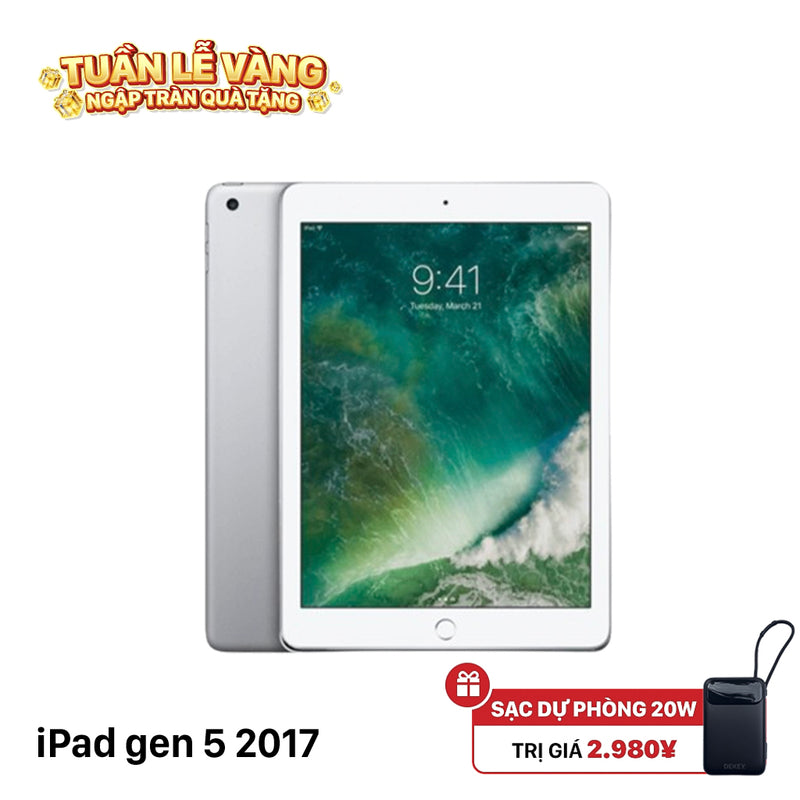 iPad Gen 5 2017 9.7in 32GB Bạc 4G + Wifi 98% pin 97% Từ AU