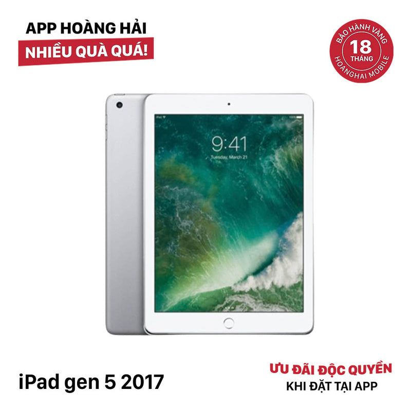 iPad Gen 5 2017 9.7in 32GB Bạc 4G + Wifi 98% pin 98% Từ AU
