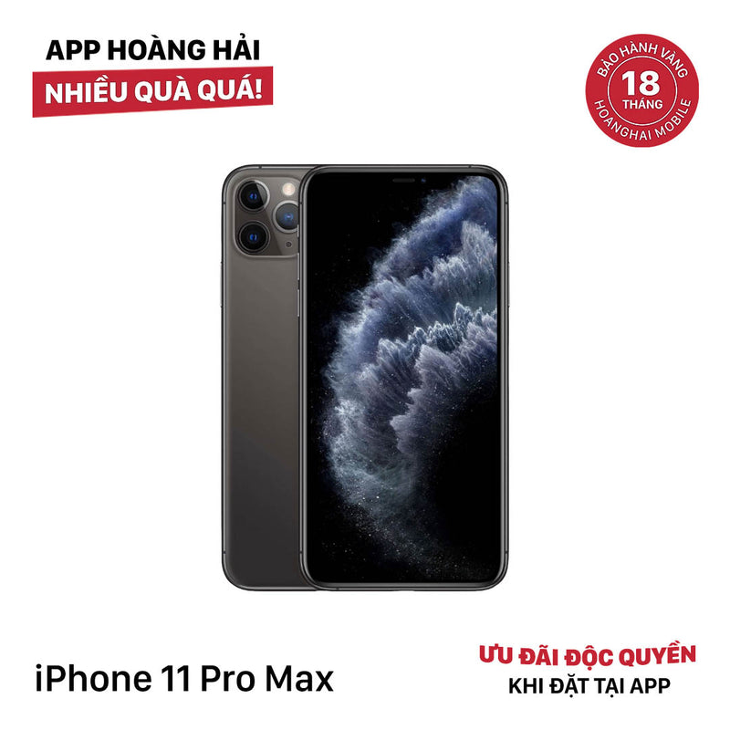 iPhone 11 Pro Max 256GB Đen 98% pin 85% Máy đã trả hết tiền mạng dùng như Quốc tế Apple (ám viền) - HH1743