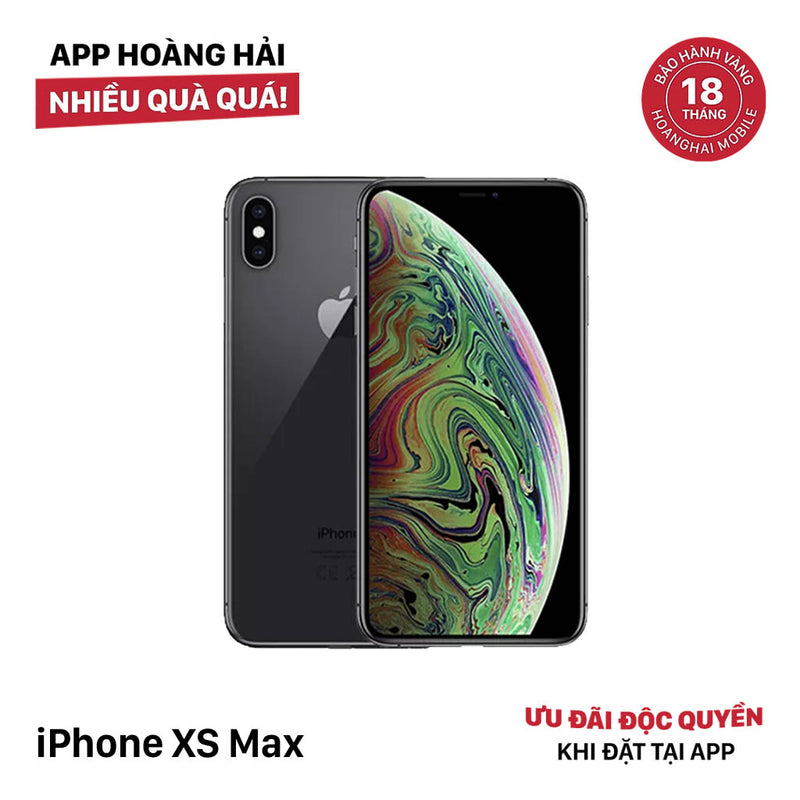 iPhone XS Max 256GB Đen 98% pin 85% Máy đã trả hết tiền mạng dùng như Quốc tế Apple (đốm 1x/2x, màn xước) - HH2630