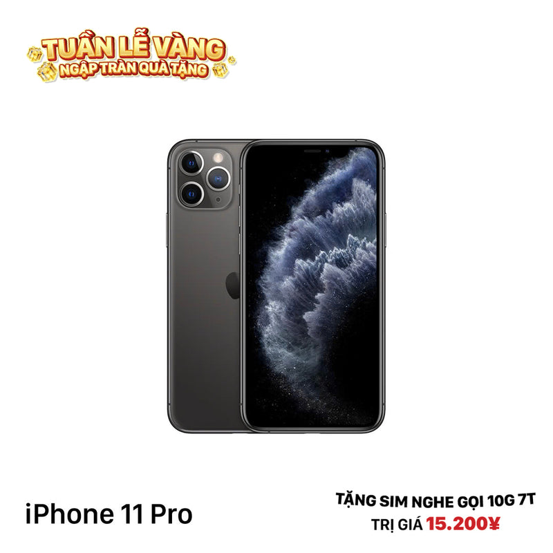 iPhone 11 Pro 64GB Đen 98% pin 100% Máy đã trả hết tiền mạng dùng như Quốc tế Apple (Đã thay pin) - HH7868