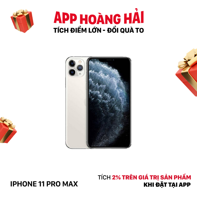 iPhone 11 Pro Max 256GB Bạc 97% pin 100% Máy đã trả hết tiền mạng dùng như Quốc tế Apple (Đã thay pin - Đốm camera 1x, xước màn, viền) - HH9054