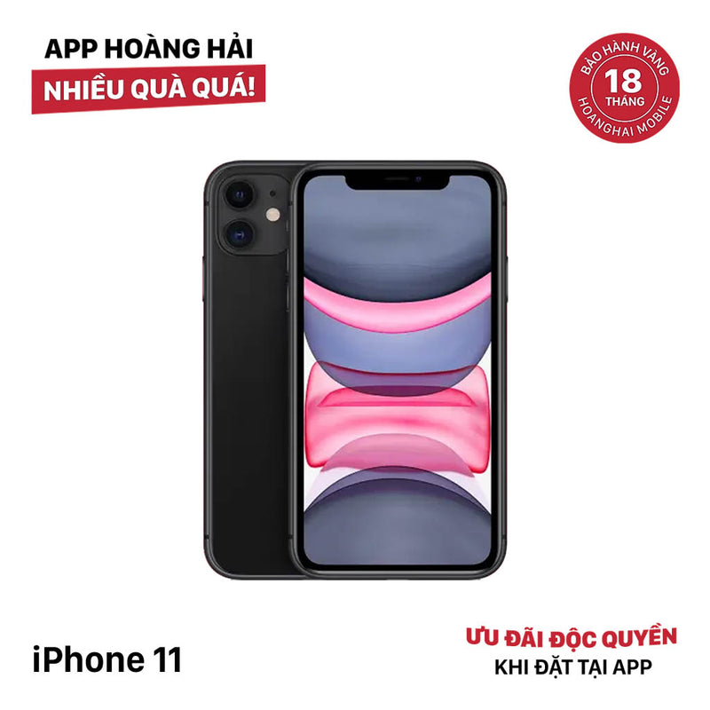 iPhone 11 256GB Đen 98% pin 96% Máy đã trả hết tiền mạng dùng như Quốc tế Apple (xước kính mặt lưng) - HH3101