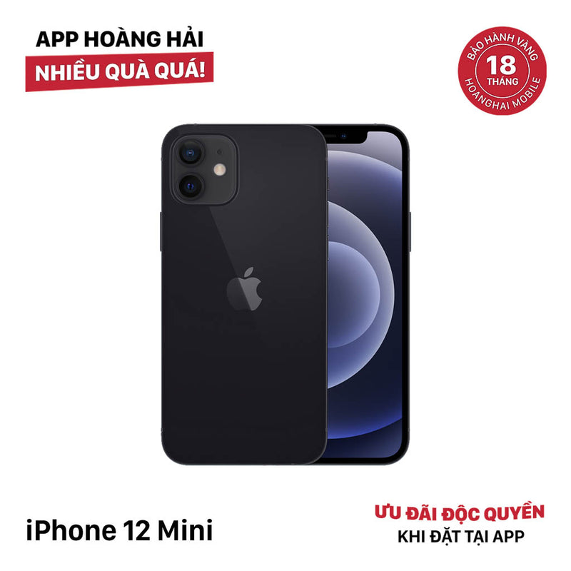 iPhone 12 Mini 128GB Đen 98% pin 100% Quốc tế từ SB (Không dùng sim SB - Đã thay pin, xước sơn viền) - HH9949