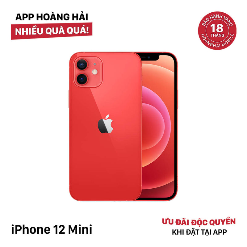 iPhone 12 Mini Đỏ 128GB 98% pin 92% Máy đã trả hết tiền mạng dùng như quốc tế Apple (Pin LKCH) - HH4285