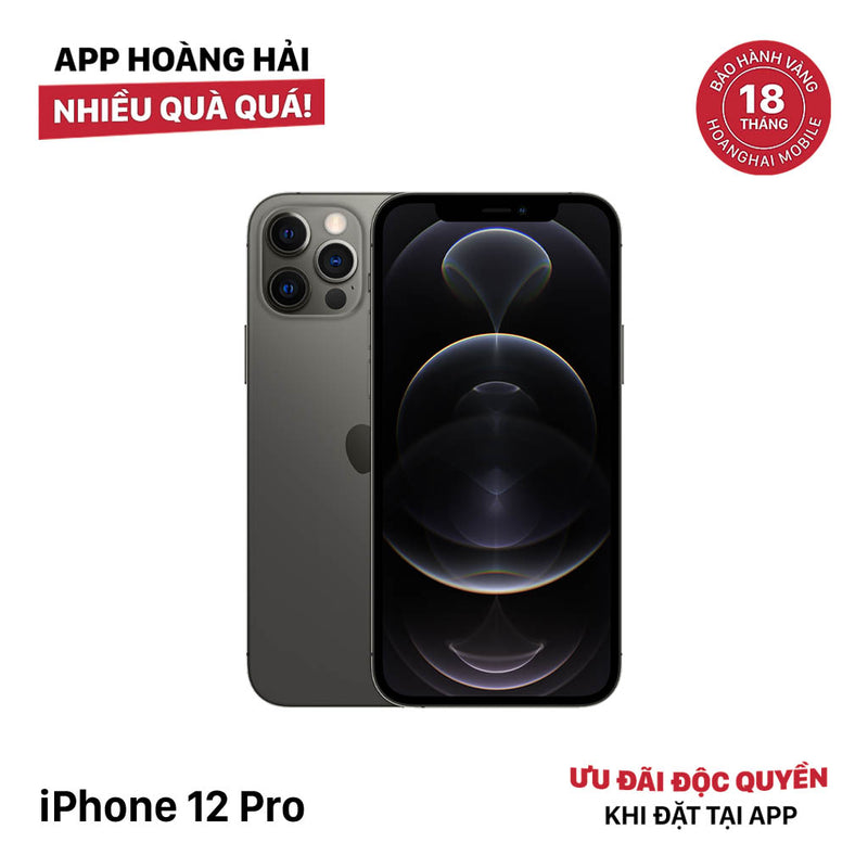 iPhone 12 Pro 128GB Đen 98% pin 100% Máy đã trả hết tiền mạng dùng như Quốc tế Apple (Đã thay pin, màn xước nhẹ) - HH3523