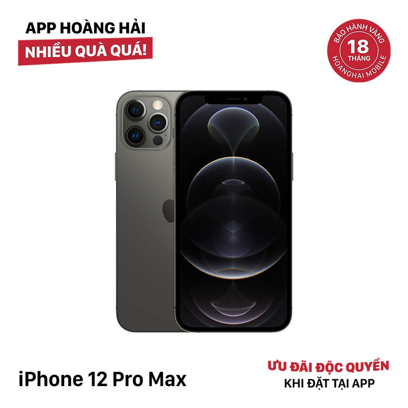 iPhone 12 Pro Max 128GB Đen 98% pin 100% Máy đã trả hết tiền mạng dùng như Quốc tế Apple (Đã thay pin - Đốm camera 2.5x, màn xước)  - HH3088