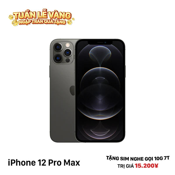 iPhone 12 Pro Max 128GB Đen 98% pin 100% Quốc Tế Apple (Đã thay pin - sứt viền)- HH2017