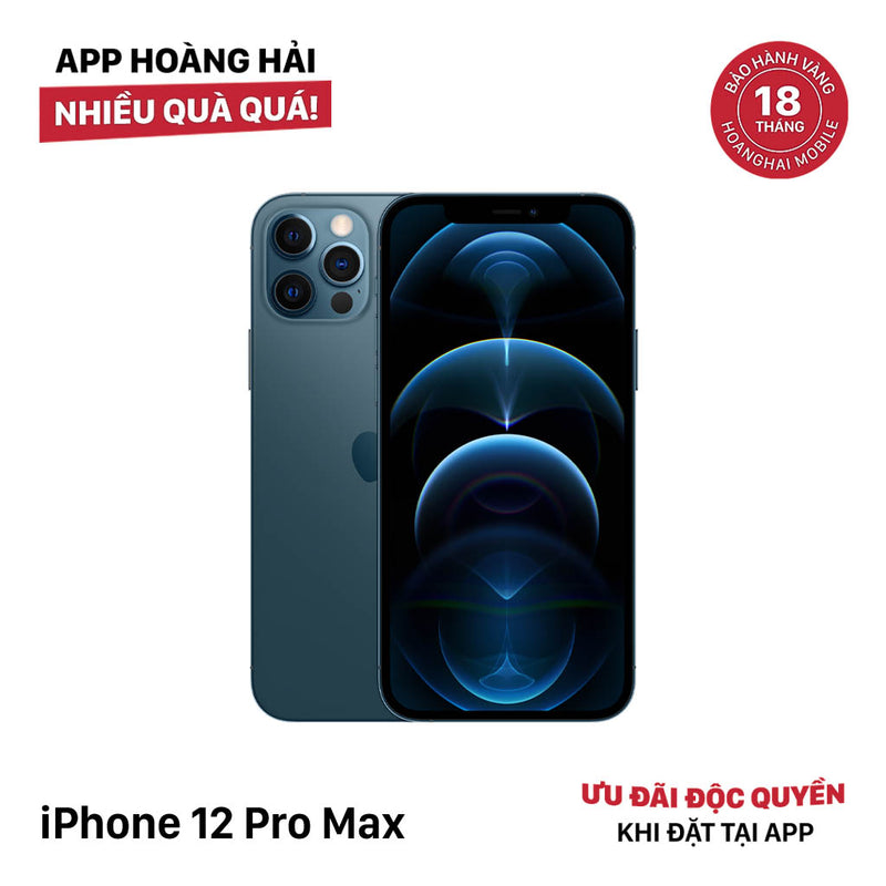 iPhone 12 Pro Max 512GB Xanh Dương 98% pin 100% Quốc Tế Apple (Đã thay pin - Đốm 2,5x) - HH7693