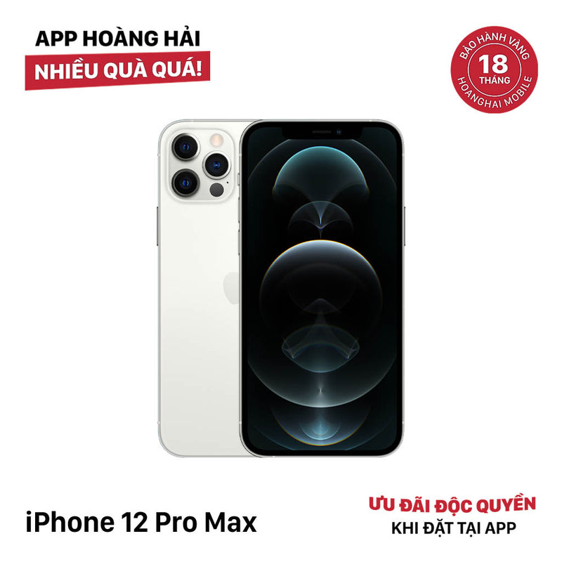iPhone 12 Pro Max 256GB Bạc 98% pin 100% Quốc Tế Apple (Đã thay pin - viền xước) - HH8181