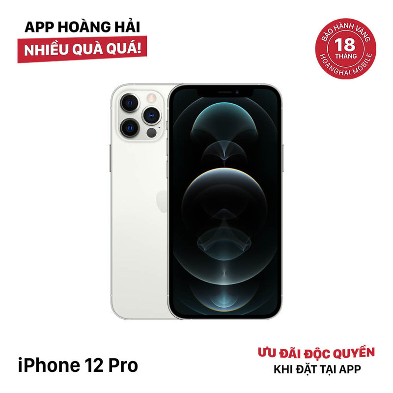 iPhone 12 Pro 256GB Bạc 98% pin 100% Máy đã trả hết tiền mạng dùng như Quốc tế Apple (Sạc 1 lần - Pin linh kiện chính hãng - Xước viền, xước màn) - HH8410