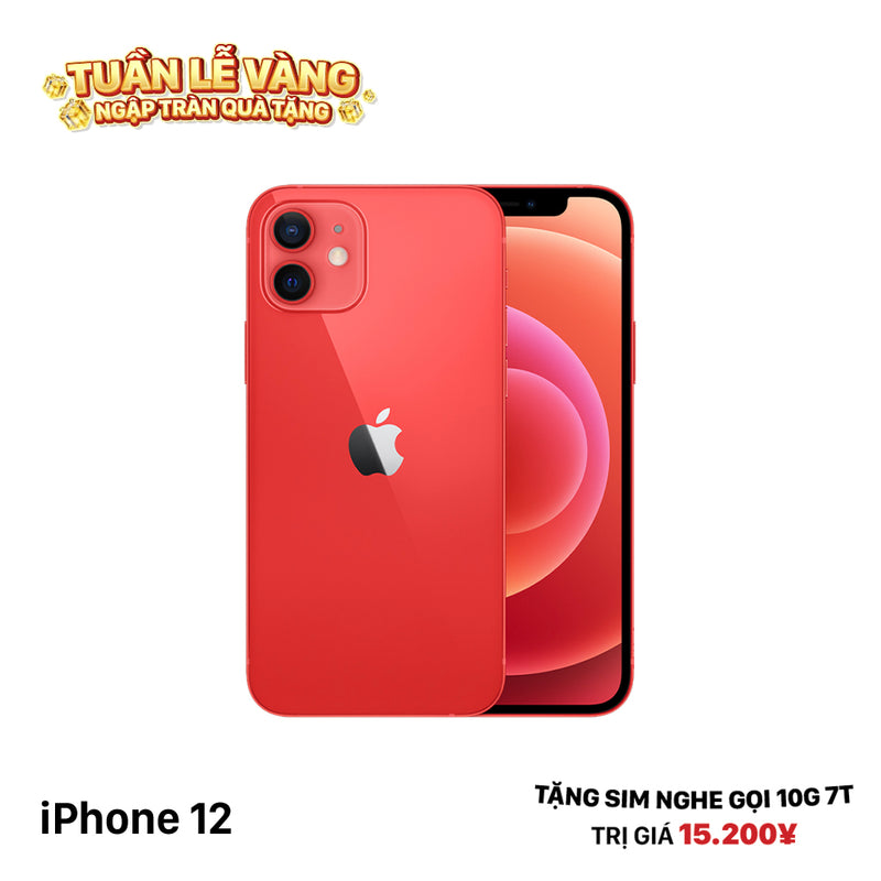 iPhone 12 64GB Đỏ 98% pin 100% Máy đã trả hết tiền mạng dùng như Quốc tế Apple (Đã thay pin) - HH6941