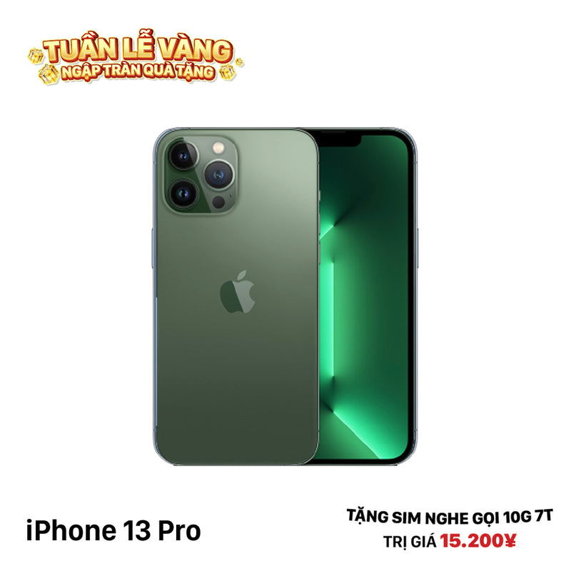 iPhone 13 Pro Xanh Lá 128GB 98% pin 100% Máy đã trả hết tiền mạng dùng như Quốc tế Apple (Đã thay pin) - HH2456