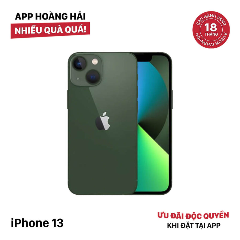 iPhone 13 256GB Xanh Lá 98% pin 100% Máy đã trả hết tiền mạng dùng như Quốc tế Apple (Đã thay pin, viền xước) - HH4031