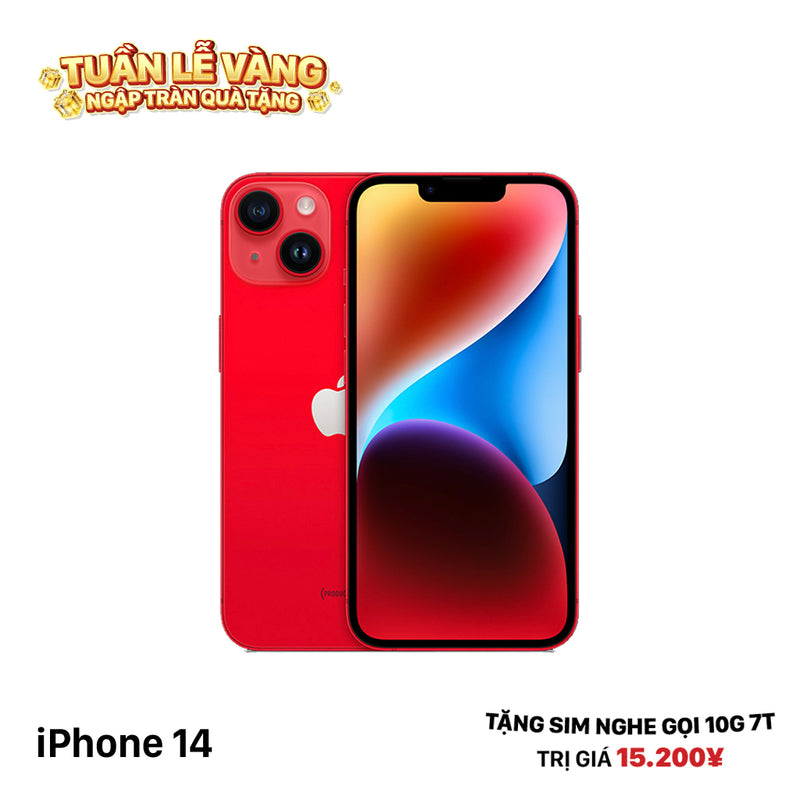 iPhone 14 128GB Đỏ 98% pin từ 85%  Máy đã trả hết tiền mạng dùng như Quốc tế Apple (viền xước nhẹ)