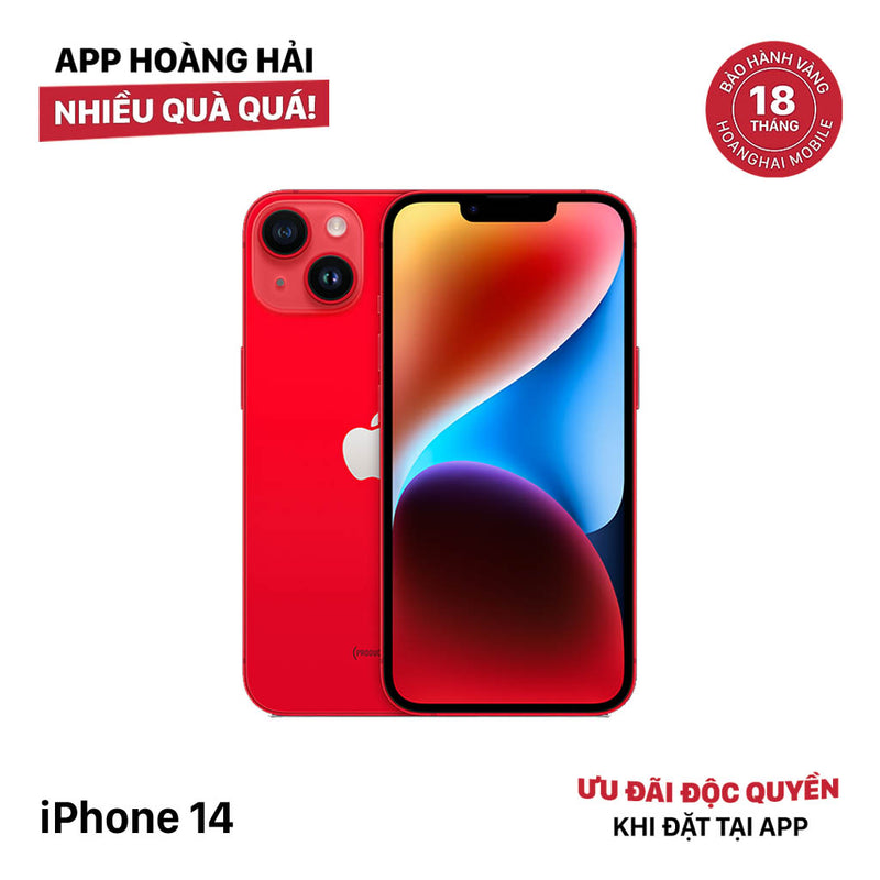 iPhone 14 128GB Đỏ 98% pin 100% Quốc tế từ AU (Không dùng sim AU - Đã thay pin - xước sơn viền , viền camera) - HH4166