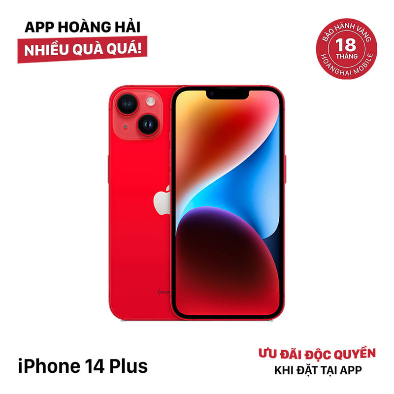 iPhone 14 Plus 128GB Đỏ 98% pin 100% Quốc tế từ DCM (Không dùng sim DCM - sứt viền, ĐTP) - HH7261