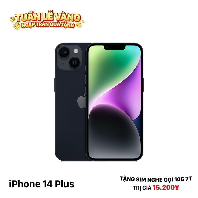 iPhone 14 Plus 256GB Đen 98% pin 89%  Quốc tế từ DCM (Không dùng sim DCM - viền xước) - HH5457