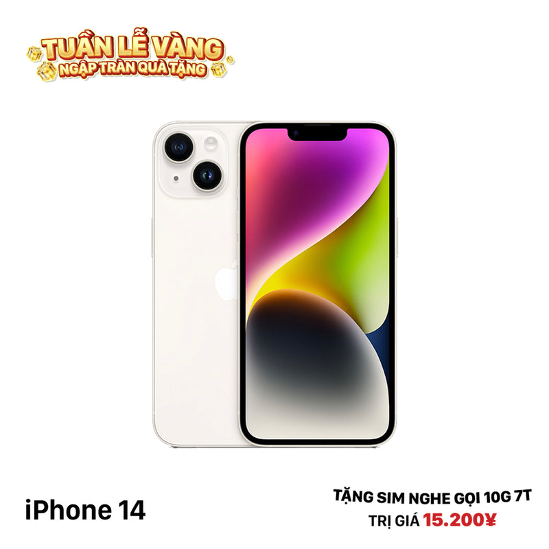 iPhone 14 256GB Trắng 98% pin 85%  Quốc tế từ DCM (Không dùng sim DCM)  - HH6056