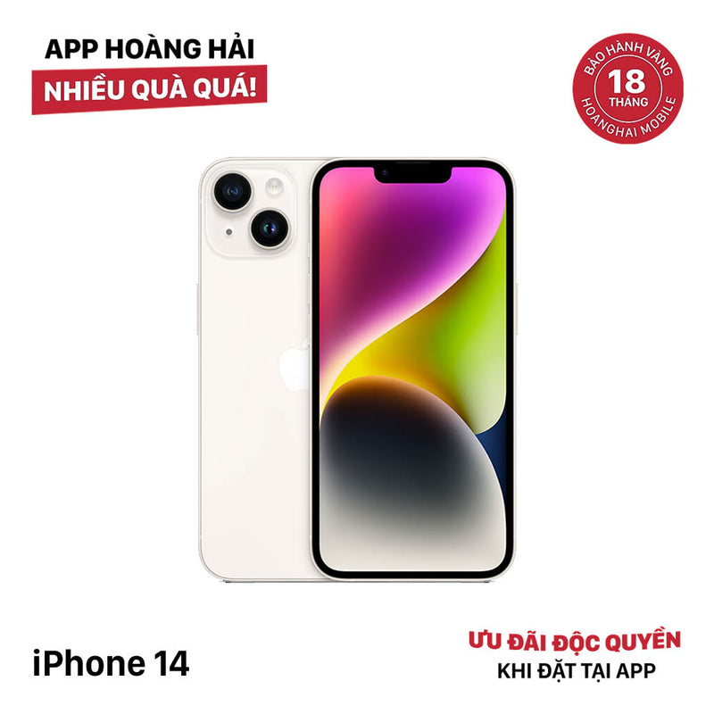 iPhone 14 128GB Trắng 98% pin 87% Quốc tế Apple - HH5610