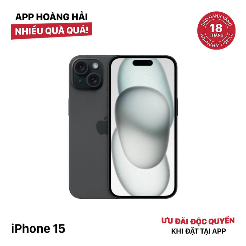 iPhone 15 128GB Đen 99% pin 100% Quốc tế từ SB (Không dùng sim SB - Sạc 11 lần)  - HH7751