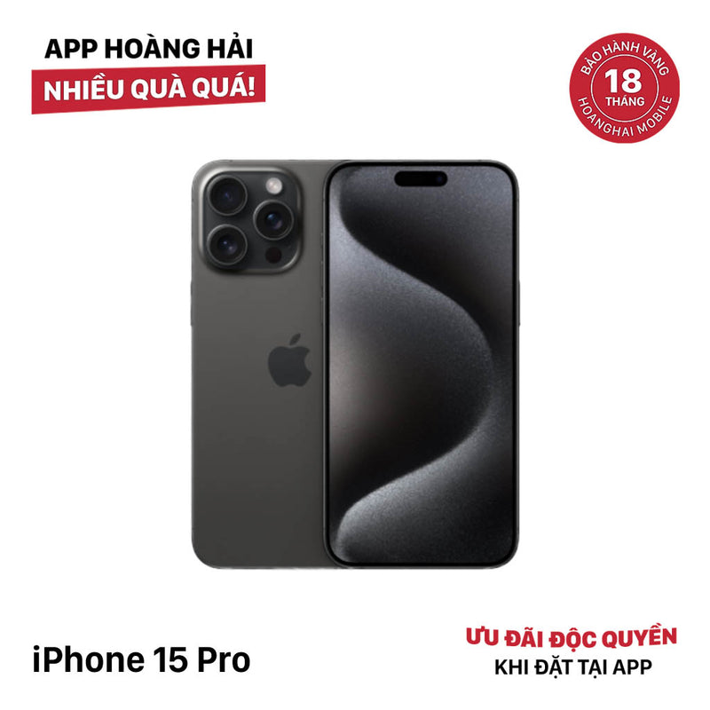 iPhone 15 Pro 256GB Đen 98% pin 89% Quốc tế từ SB (Không dùng sim SB) - HH9910
