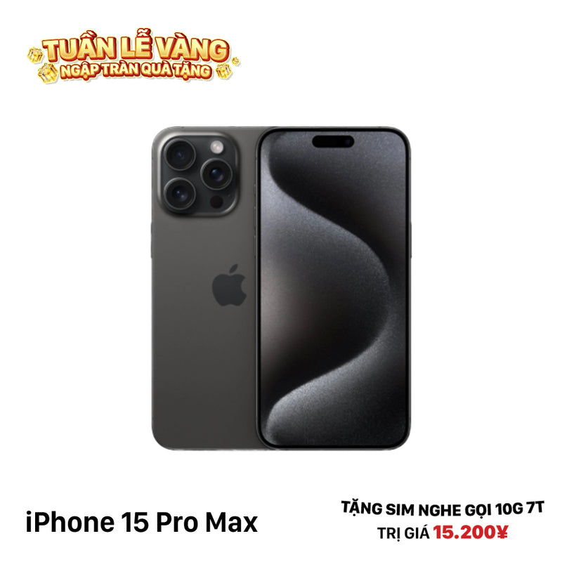 iPhone 15 Pro Max 256GB Đen 97% pin 100% Quốc Tế Apple (Đã thay pin - màn sứt, ám mặt lưng, xước sơn viền) - HH4552